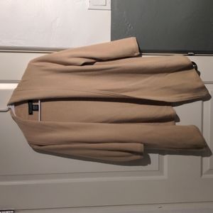 Tan knit open sweater